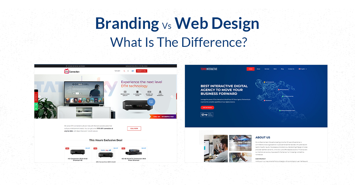 web design vs branding blog banner