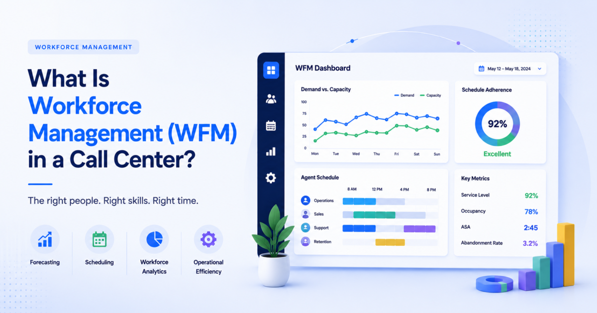 What is workforce management in a call center?
